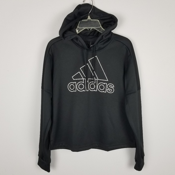 adidas Tops - Adidas | Black 3 stripe life hoddie Climawarm